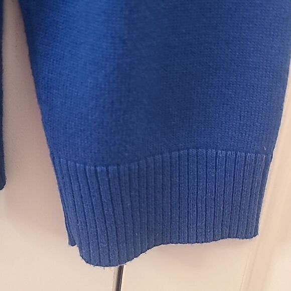 Quacker Factory Royal Blue Sequin Embellished Polka Dot Button Cardigan Size XL - Picture 8 of 10